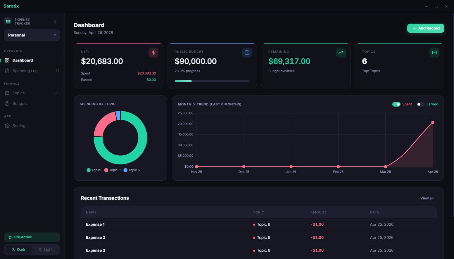 Expense Tracker Preview
